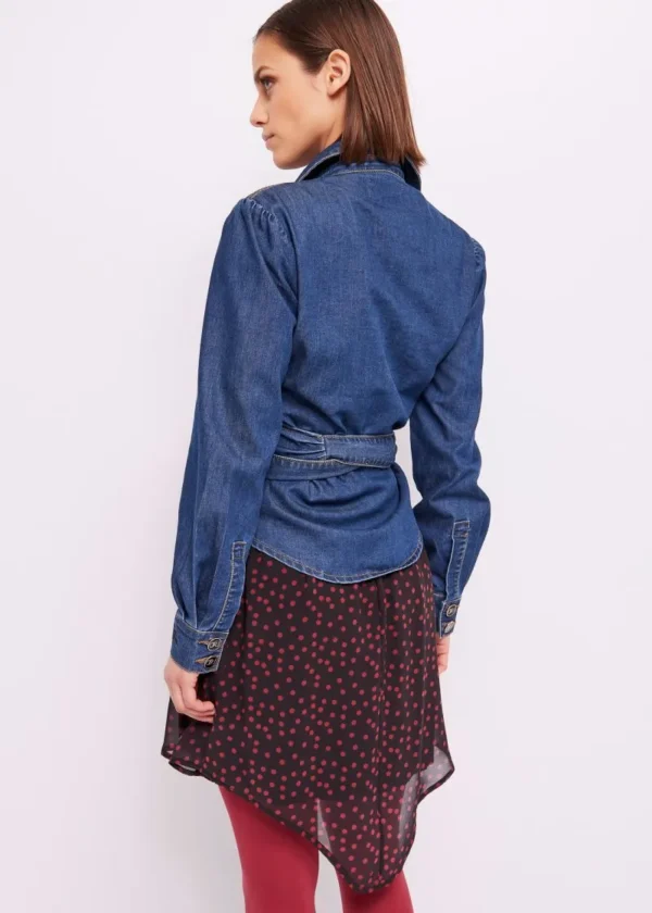 Camisa cruzada jeans denny rose - Imagen 2