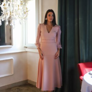 Vestido mangas gasa Chía