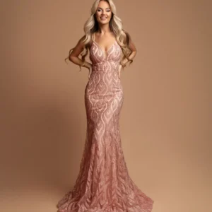 Vestido líneas Rosa Estrella