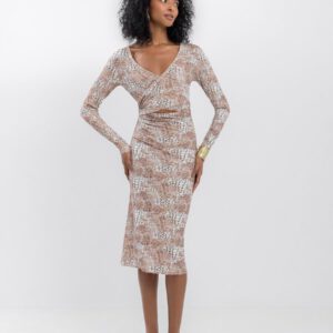 Vestido print midi lez a lez