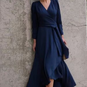 Vestido cruzado volante Paola