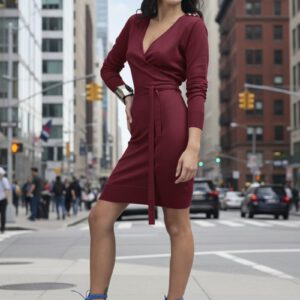 Vestido cruzado cristales koralline