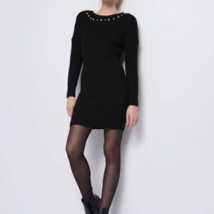 Vestido tachas cuello denny rose