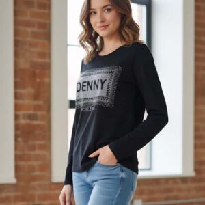 Camiseta logo strass denny rose
