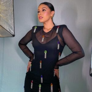 Vestido colgantes Lança perfume