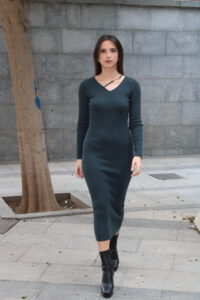 Vestido punto detalle Denny Rose