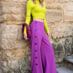 Pantalón palazzo botones Sahoco