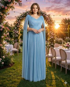 Vestido mangas capa Ocean