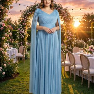 Vestido mangas capa Ocean