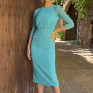 Vestido plisado tul Nerea