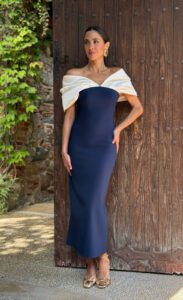 Vestido bicolor Carmela