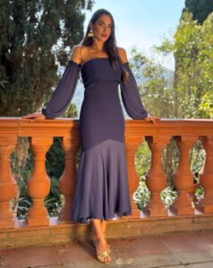 Vestido mangas abullonadas Rocio