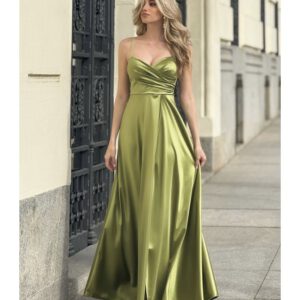 Vestido satinado cruzado Esther