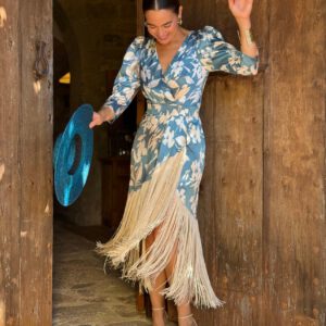 Vestido floral flecos Dora