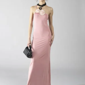 Vestido flor rosa Denny Rose