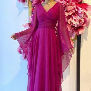 Vestido mangas capa colores Dina