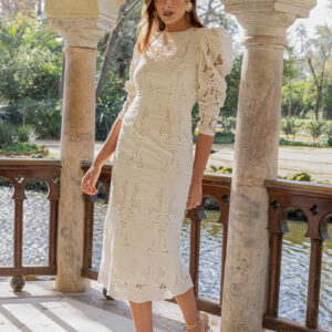 Vestido brocado Savia