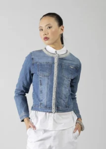 Chaqueta vaquera perlas denny rose