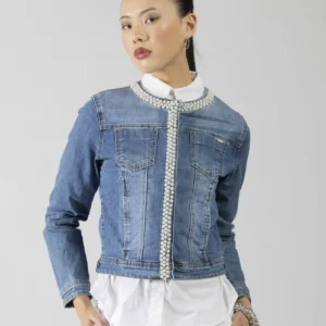 Chaqueta vaquera perlas denny rose