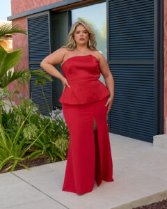 Vestido combi tafetán Liana