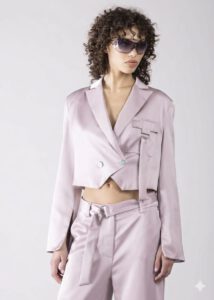 Blazer crop satinada Denny Rose