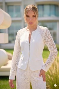 Chaqueta combi encaje Phard