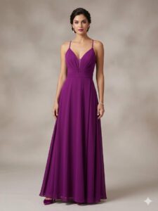Vestido escote plisado Kaela