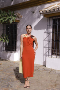Vestido escote gasas Brielle