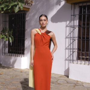 Vestido escote gasas Brielle