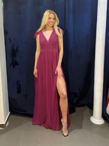 Vestido plisados Zara