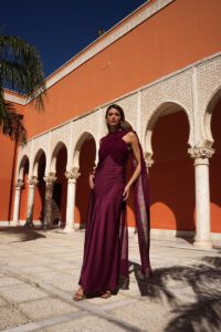 Vestido capa cruzada Jada