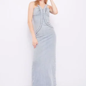 Vestido denim largo Denny rose
