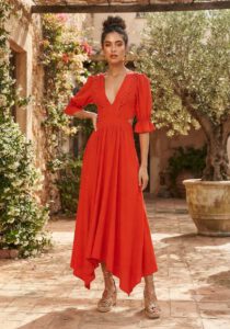 Vestido escote bordado Lez a Lez