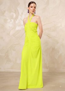 Vestido drapeado rombo Denny rose