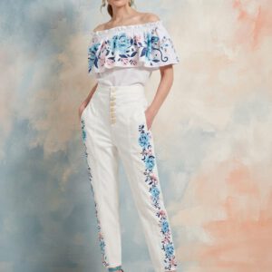 Jeans floral Lança Perfume