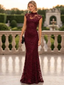 Vestido floral paillettes Alnair