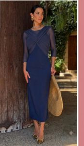 Vestido escote tul Alexia