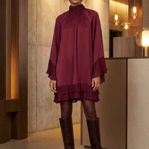 Vestido over size burdeos Relish